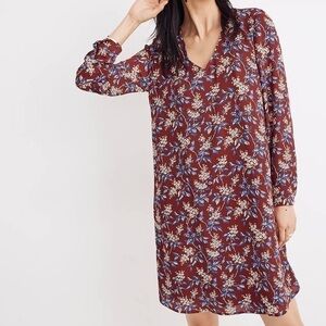 Madewell Button Back Shift Dress in Antique Flora Size XXS